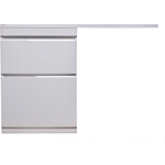 Тумба с раковиной Style line Даймонд Люкс 58 (120L) левая, под стиральную машину, белая (СС-00000559 + 2000949237411)