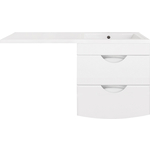 Тумба с раковиной Style line Жасмин-2 Люкс 57 (120R) под стиральную машину, белая (ЛС-00000577 + 2000949237428)