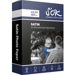 Фотобумага S'OK Premium атласная А4, 260г/м2, 20 листов (SA4260020SN)