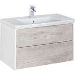 Тумба под раковину Roca Ronda 80 бетон/белый (ZRU9303004)