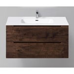 Тумба с раковиной BelBagno Etna 90х45 rovere moro (ETNA-900-2C-SO-RW-P, BB900ETL)