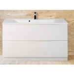Тумба с раковиной BelBagno Marino 100 bianco lucido (MARINO-1000-2C-PIA-BL-P, BB1000/445-LV-MR-PR)