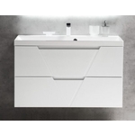 Тумба с раковиной BelBagno Vittoria 100x45 Bianco lucido (VITTORIA-1000-2C-SO-BL, BB1000/450-LV-MR-AST)