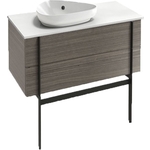 Тумба с раковиной Jacob Delafon Nouvelle Vague 100 фактурный дуб (EB3040-E73, EVI102-00)