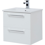 Тумба под раковину Dreja Gio 60 с ящиками, белый глянец (77.0101W)