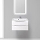 Тумба с раковиной BelBagno Marino 80 bianco lucido (MARINO-800-2C-SO-BL-P, BB800/450-LV-MR-PR)