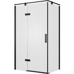 Душевой уголок Bravat Blackline 120x80 левый, прозрачный, черный (BS120.3112AB)