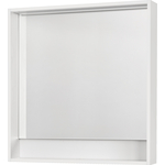 Зеркало Акватон Капри 80 белый, с подсветкой, полочка (1A230402KP010)