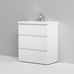 Тумба с раковиной Am.Pm Gem S 75 три ящика, белый глянец (M91FSX0752WG, M90WCC0752WG)