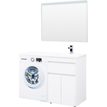 Мебель для ванной Aquanet Токио 120 напольная, правая, белая, под стиральную машину