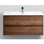 Тумба с раковиной BelBagno Kraft 100, Rovere Tabacco (KRAFT-1000-2C-SO-RT, BB1000ETL)