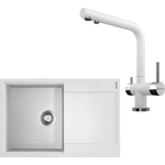 Кухонная мойка и смеситель Omoikiri Daisen 78 PA Nagano пастила (4993323, 4994216)
