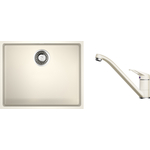 Кухонная мойка и смеситель Omoikiri Bosen 54-U WH белая (4993164, 4994164)