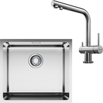 Кухонная мойка и смеситель Omoikiri Tadzava 49-U IN Nagano нержавеющая сталь (4993074, 4994011)