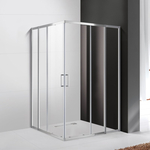Душевой уголок Cezares Molveno AH-21 130x100 прозрачный, хром (MOLVENO-AH-21-100+30-C-Cr-IV)
