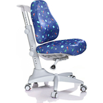 Кресло Mealux Match Y-528 F/grey base основание серое/обивка синяя с мячиками
