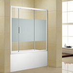 Шторка для ванны Aquanet Practic AE10-B-160H150U-CP 160x150 шелкография, хром (243612)