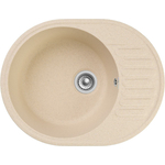 Кухонная мойка GranFest Quarz GF-Z58 с сифоном, бежевая