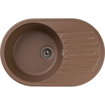 Кухонная мойка GranFest Quarz GF-Z18 с сифоном, терракот