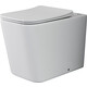 Унитаз приставной безободковый Ceramicanova Cubic Rimless, с крепежом, с сиденьем микролифт (CN1809)