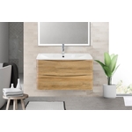 Тумба с раковиной BelBagno Acqua 100 rovere rustico (ACQUA-1000-2C-SO-RR, BB1000/455-LV-MR-ALR)