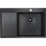 Кухонная мойка Paulmark Elde правая, вороненая сталь (PM807851-GMR)