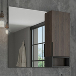 Зеркало-шкаф Comforty Франкфурт 90 дуб шоколадный (00004150529)