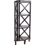 Этажерка-стеллаж Мебелик Джульетта 3 угловая, орех (П0003915)