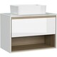 Тумба под раковину Cersanit Louna 80 со столешницей, белая (SP-SZ-LOU80-BL/Wh)