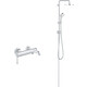 Смеситель для ванны Grohe Essence с душевым гарнитуром, хром (33624001, 27394002)