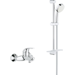 Смеситель для ванны Grohe Euroeco с душевым гарнитуром, хром (32743000, 26083002)