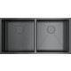 Кухонная мойка Omoikiri Taki 86-2-U/IF GM вороненая сталь (4993793)