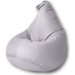 Кресло бескаркасное Mypuff Груша серебристый размер компакт оксфорд bm_265