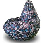 Кресло бескаркасное Mypuff Груша фабрика звезд размер комфорт принтованный оксфорд bbb_591