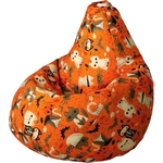 Кресло бескаркасное Mypuff Груша хеллоуин кошки размер комфорт мебельный хлопок bbb_550