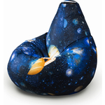 Кресло бескаркасное Mypuff груша, Космос, размер XXXXL- Комфорт, мебельный хлопок