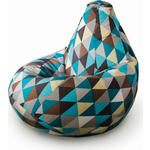 Кресло бескаркасное Mypuff Груша ромб размер комфорт мебельный хлопок bbb_248