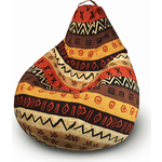 Кресло бескаркасное Mypuff груша, Африка, размер XXXXL- Комфорт, мебельный хлопок