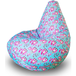 Кресло бескаркасное Mypuff Груша совы размер стандарт принтованный оксфорд b_590