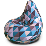 Кресло бескаркасное Mypuff Груша ромб размер стандарт мебельный хлопок b_248