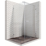 Душевой уголок Ambassador Abner 100x100 с поддоном, прозрачный, хром (10011102R, ЛП00189)
