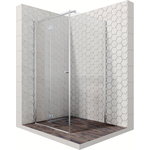 Душевой уголок Ambassador Diamond 90x90 левый, с поддоном, прозрачный, хром (12011105L, ЛП00183)