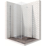 Душевой уголок Ambassador Nord 100x100 с поддоном, прозрачный, хром (13011109, ЛП00189)