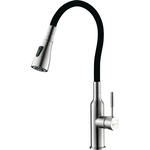 Смеситель для кухни Lemark Expert с гибким изливом, черный (LM5082S-Black)