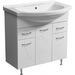 Тумба с раковиной Stella Polar Фантазия 80 два ящика, белая (SP-00000229, 1WH109653)