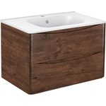 Тумба с раковиной Vincea Paola 80 подвесная, R.Wood (VMC-2P800RW + VCB-2VP800W)