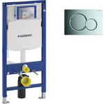 Инсталляция для унитаза Geberit Duofix Sigma01 с клавишей хром (111.300.00.5, 115.770.21.5)