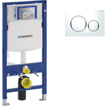Инсталляция для унитаза Geberit Duofix Sigma20 с клавишей белый/хром (111.300.00.5, 115.882.KJ.1)