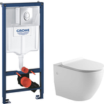 Комплект унитаза Vincea Globo с инсталляцией, кнопкой и сиденьем микролифт (VT1-14, 38721001)