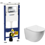 Комплект унитаза Vincea Globo S с инсталляцией, кнопкой и сиденьем микролифт (VT1-14S, 458.125.21.1)